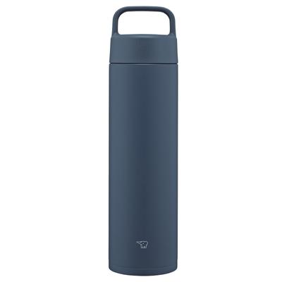 Zojirushi Mahobin Stainless Steel Mug Water Bottle 650ml Handle Type Dishwasher Safe Seamless Only 2 Care Points Navy SM-RS65-AD