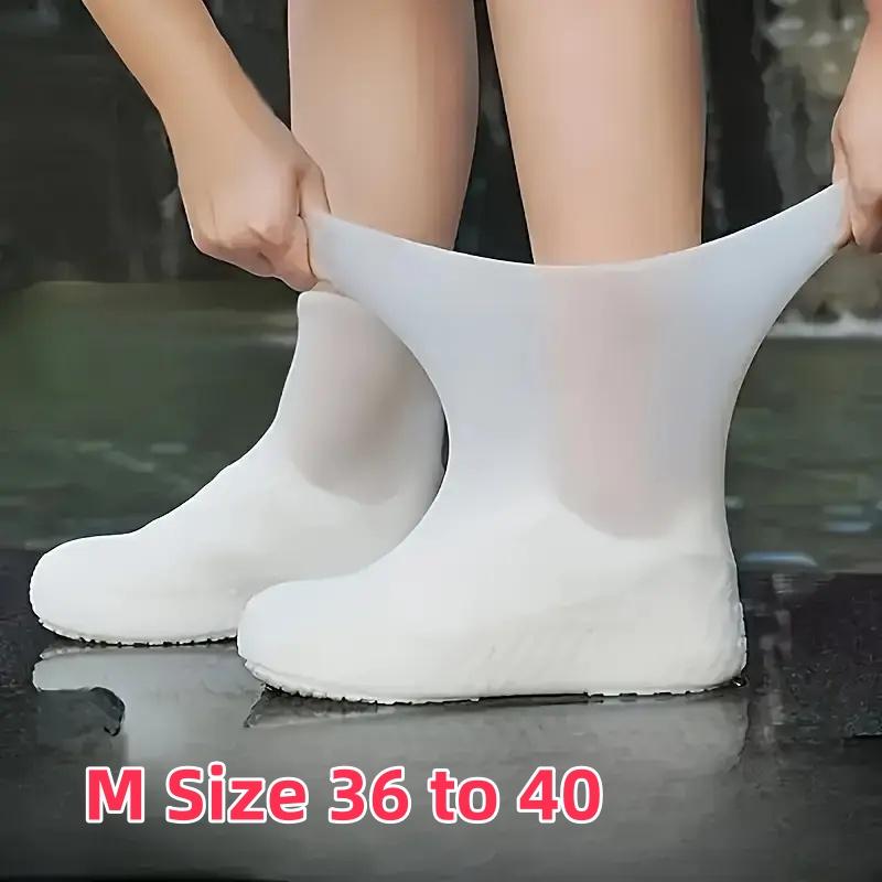

1Pair Durable Silicone Shoe Covers Waterproof Reusable Non-Slip Rain Protectors for Men Women Easy to Clean Elastic Outdoor Gear