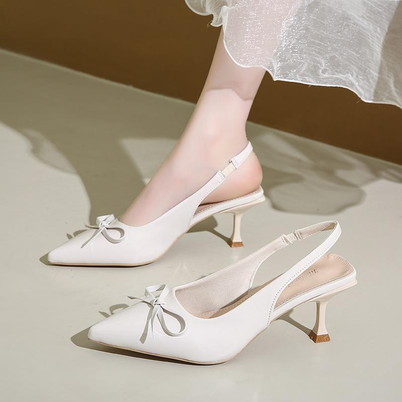 2026 women's summer new sexy pointed designer high heels outdoor leisure comfortable shallow slip-on ladies sandals large size