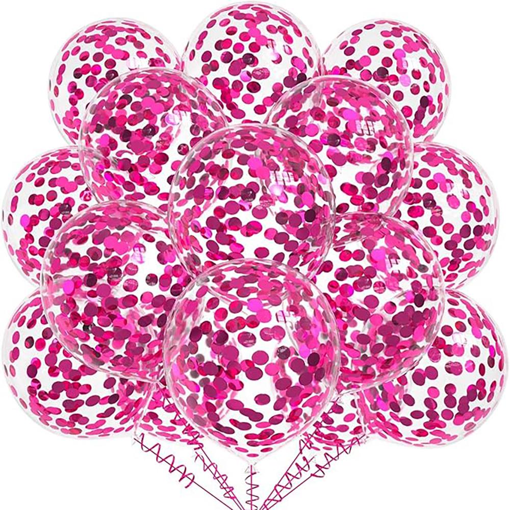 

12inch 30PCS Confetti Balloons Set Gold Silver Purple Balloon Birthday Party Baby Shower Wedding Graduation Decoration Globos 30pcs&12inch роза розовый