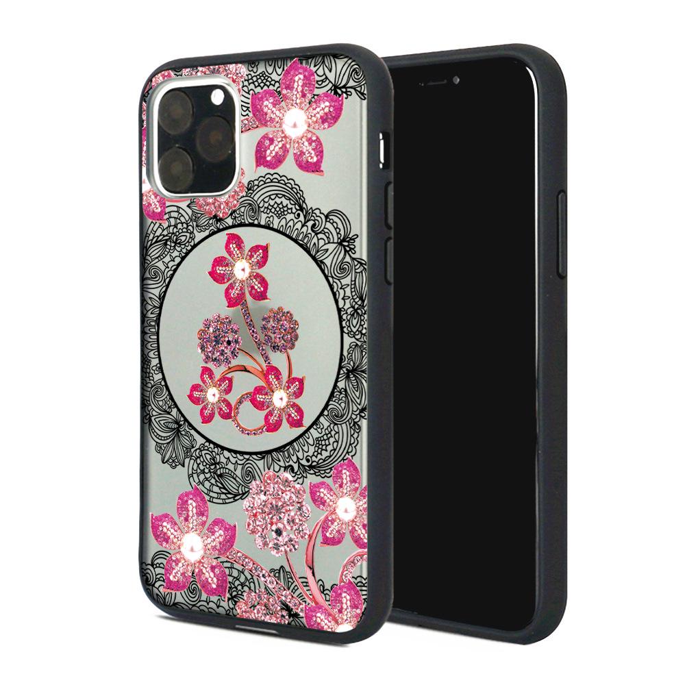 iPhone 15 Lace Painted Pattern TPU Anti-Fall Phone Case