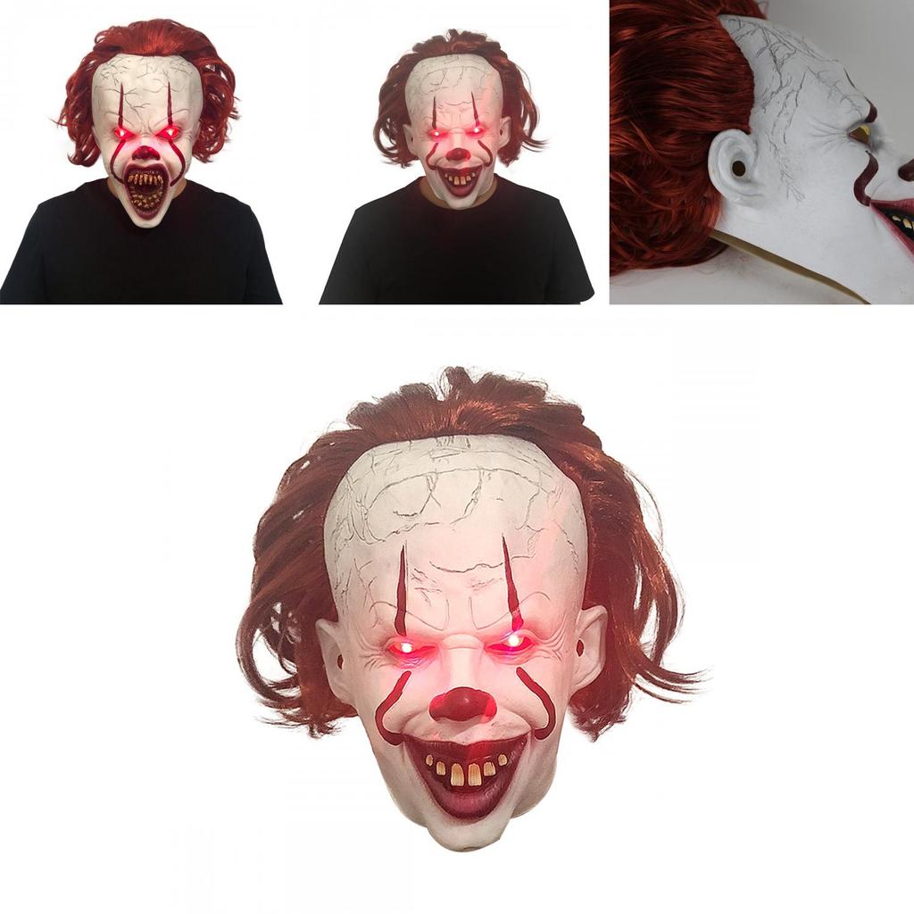 Máscara aterradora de Stephen King para Halloween, disfraz de Joker para hombre, cosplay