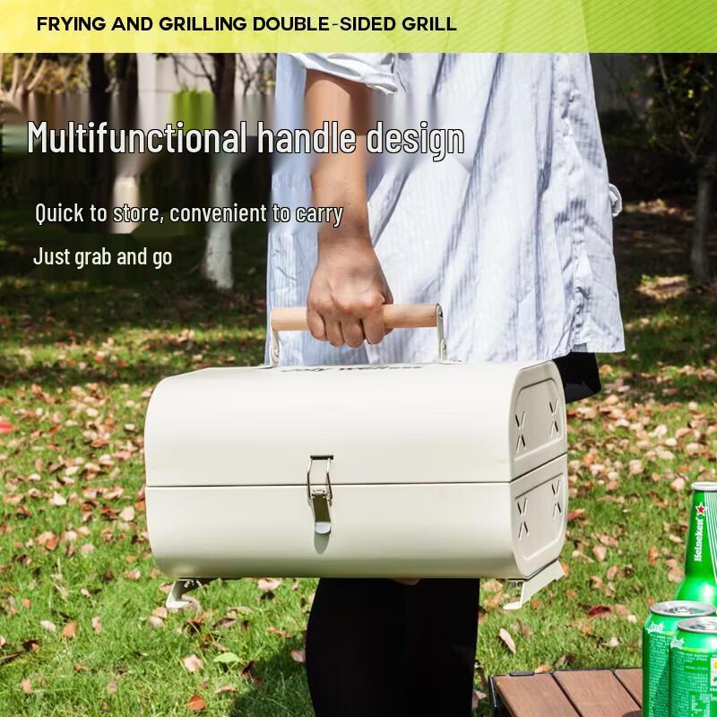 Portable Double-Sided BBQ Grill