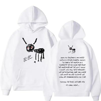 Rapper Drake for All TheM Dogs Letter Printed Men's Women's Street Fashion Hip Hop Y2K Hooded Sweatshirt