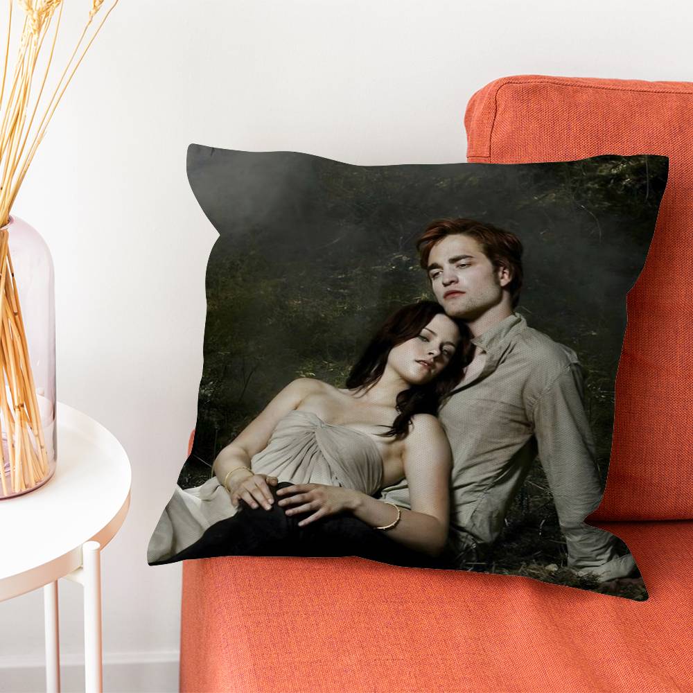 T-Twilight Saga Pillow Case Plush Fabric Soft Double-Sided Printed Sofa Warm Winter Home Gift Cushion Cover