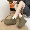Snow boots cotton shoes new winter velvet thickened northeast lamb wool thick-soled non-slip cotton shoes women's small short boots