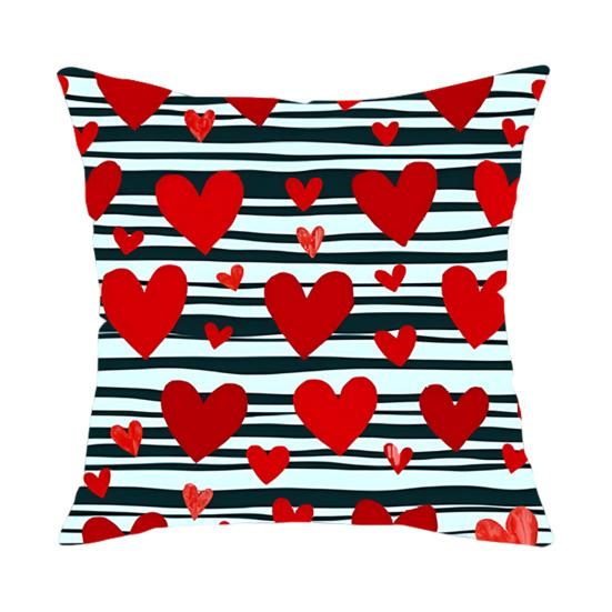 

Наволочка на День святого Валентина в форме сердца с принтом в виде квадрата, декоративная подушка для дивана в офисе