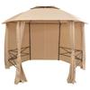 Marquee - vidaXL - Hexagonal - 360 X 265 Cm - Beige - Freestanding