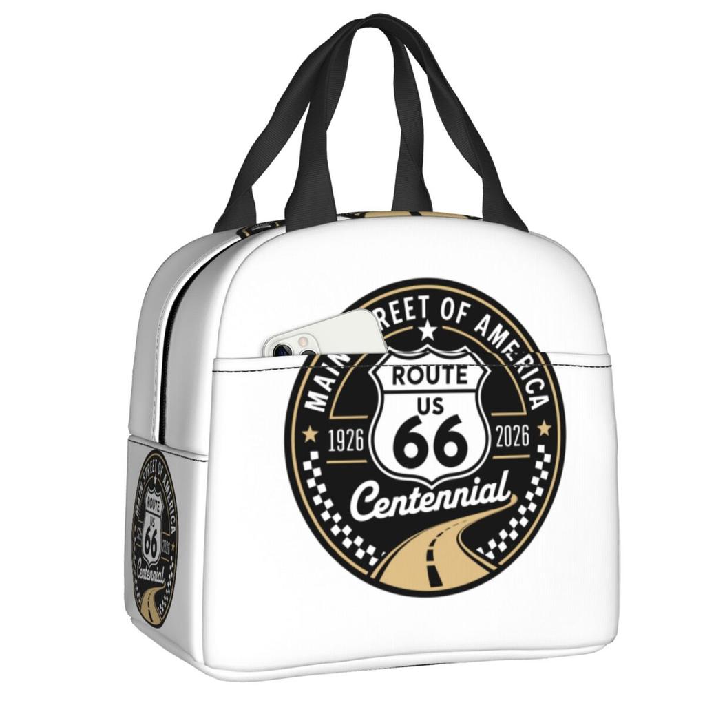 Benutzerdefinierte Route 66 Mother Road Sexy PinUp Brotdose Männer Frauen Kühlbox Warm Isolierte Brotdose für Erwachsene Büro
