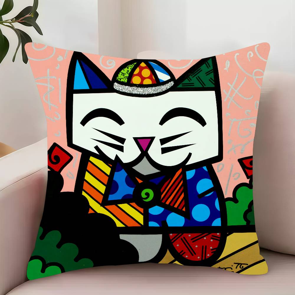 Luxury Fashion B-Brittos Art Pillow Case Decor Protective Covers Comfortable soft for Sofa Living Room Home office