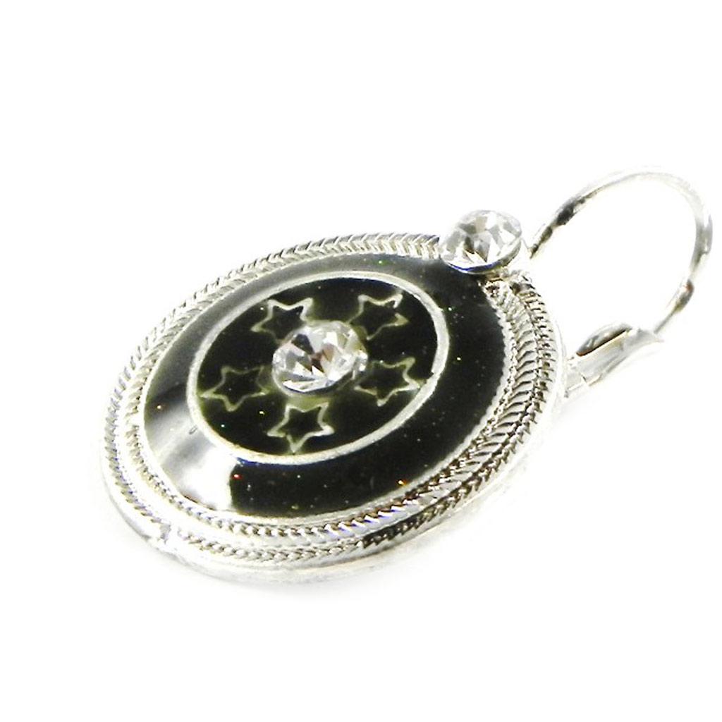 Les Trésors De Lily [H9790] - Dormeuses Créateur 'Babouchka' noir