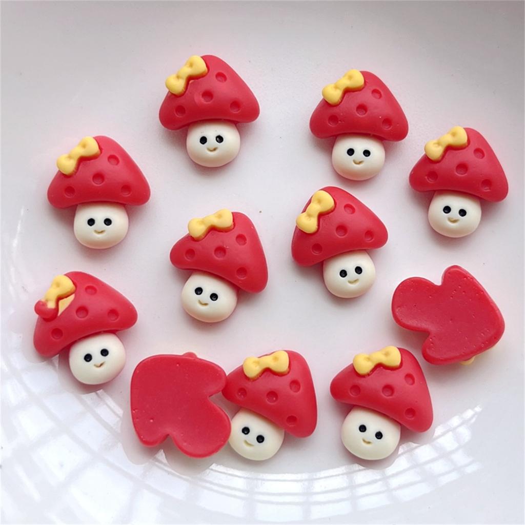 25 New Cute  Resin Mushrooms, Birds, Snails, Rabbits, Flat Back Mobile Phone Decoration Components,hair Hoop Accessories Set