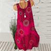 Women's Boho Sundress Midi Length Summer Evening Cocktail Party Beach Dress Size S To 5xl With Elegant Lace Hollow Design