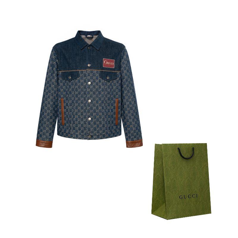 GUCCI Gg Monogram Eco Washed Organic Denim Jacket 649110-XDBIP-4266