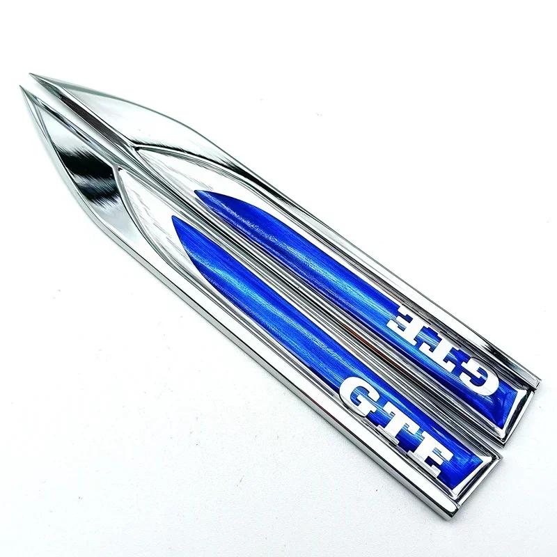 2 buc Embleme Metalice 3D GTE pentru Aripă Insignă Autocolante Auto pentru Golf Tiguan Passat Tayron Touareg Accesorii