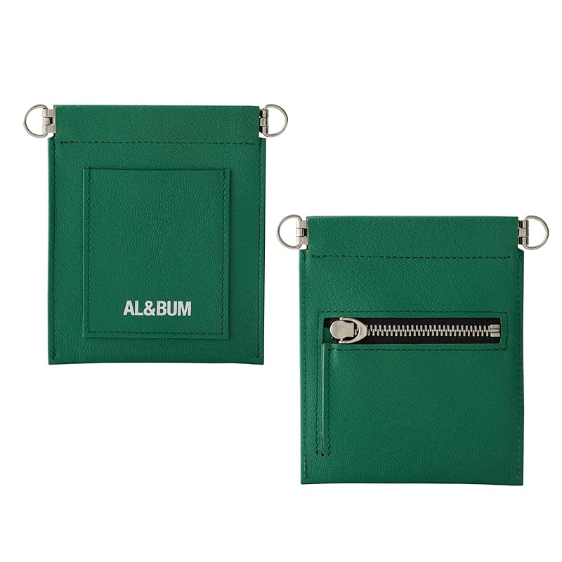 

[AL&BUM] one mile wallet pouch compact wallet wallet wallet small thin goat leather men s Ladies 1 MILE WP” (light green)