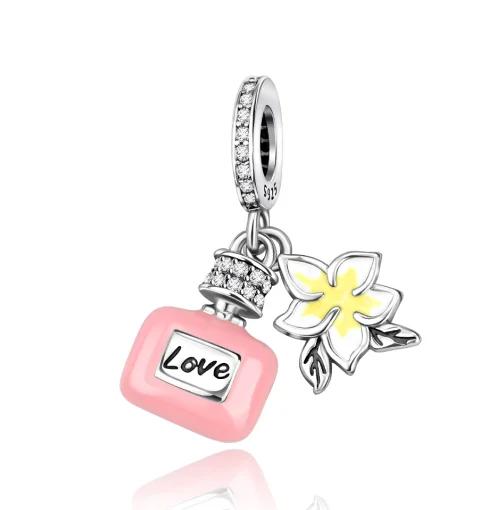 New 925 Silver Colorful Infinite Heart Flower Charms Fit Original Pendant Bracelet Necklace DIY Ladies Fine Jewelry