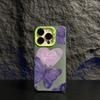 Color silver high value for Apple 16/13/12 anti-drop mobile phone case X matte XSMAX love butterfly 15 trendy models