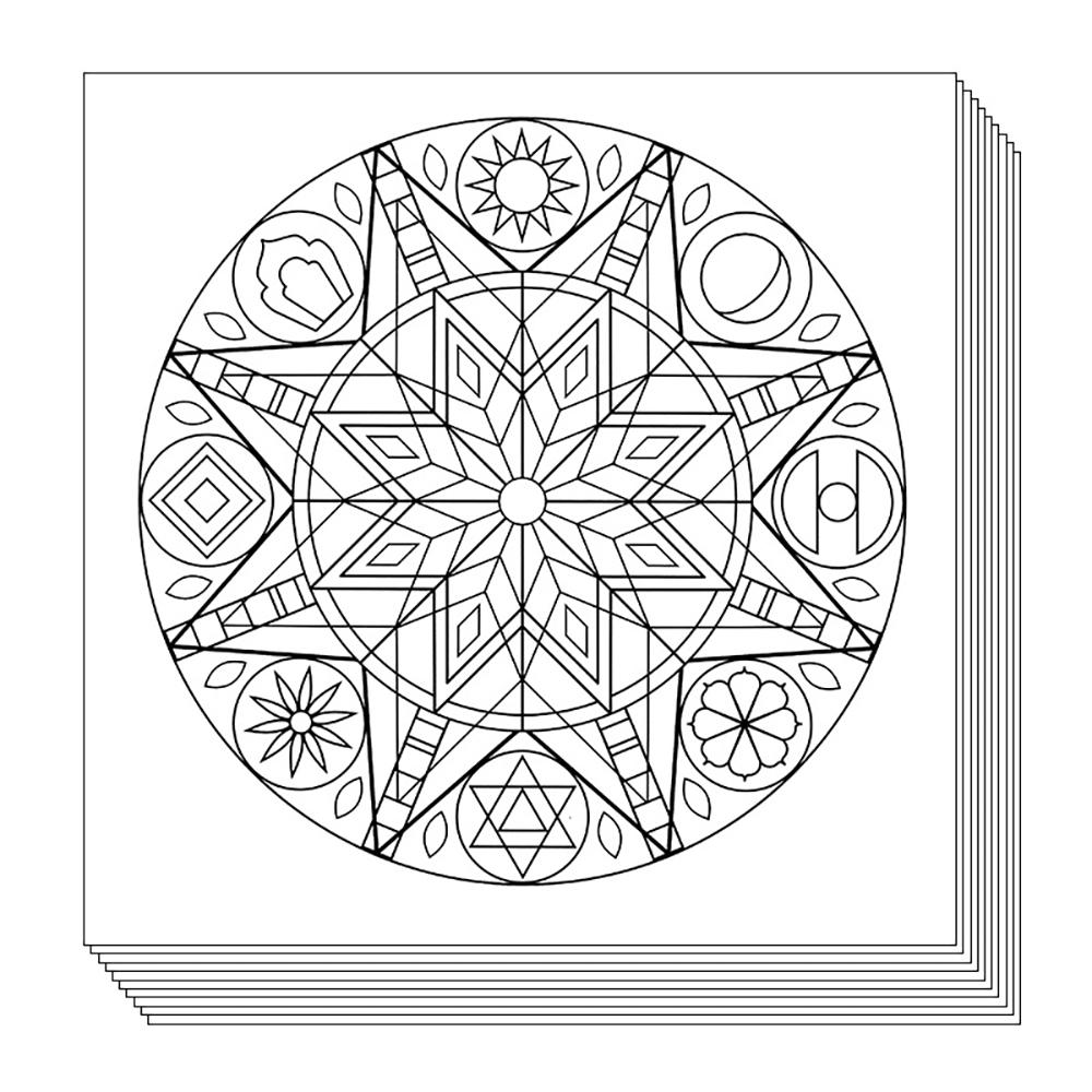 24-seitiges Mandala Malbuch Malbuch Graffiti Zeichnung Erwachsenen Stressabbau