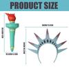 Statue of Liberty Torch Headband Novelty Hairhoop for Carnivals Party and Independence Day Cosplay Costume Accessories