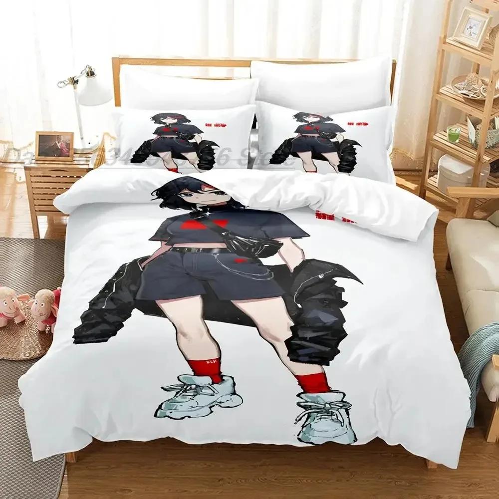 Fashion KILL La KILL Bedding Set Single Twin Full Queen King Size Bed Set Aldult Kid Bedroom Duvetcover Sets 3D Print Kawaii