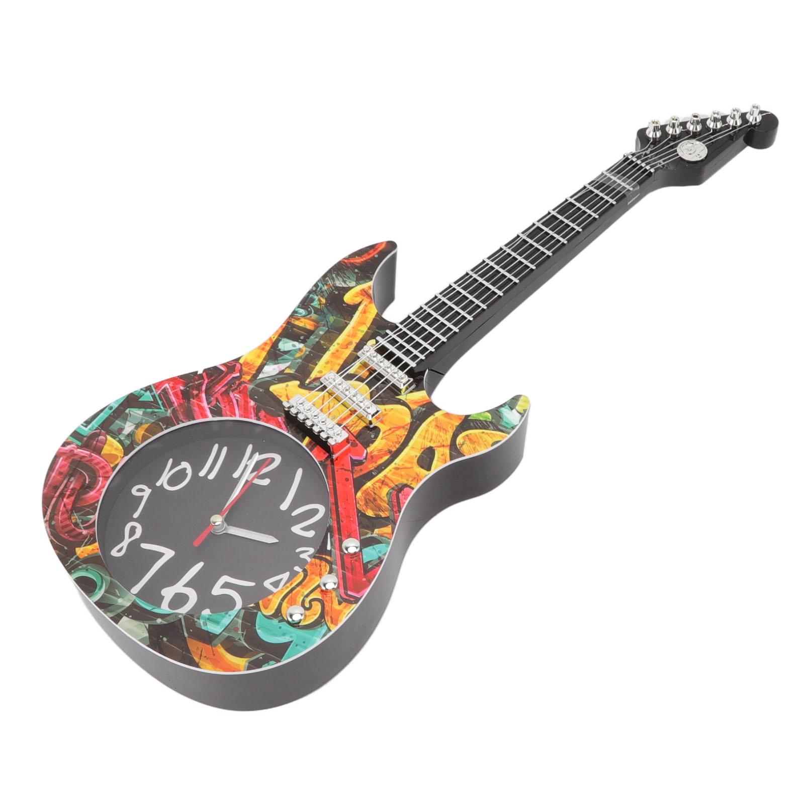 

Guitar Wall Clock Simulation Time Accurate Guitar Clock Wall Decor for Home Dormitory Bedroom 5680 Guitar