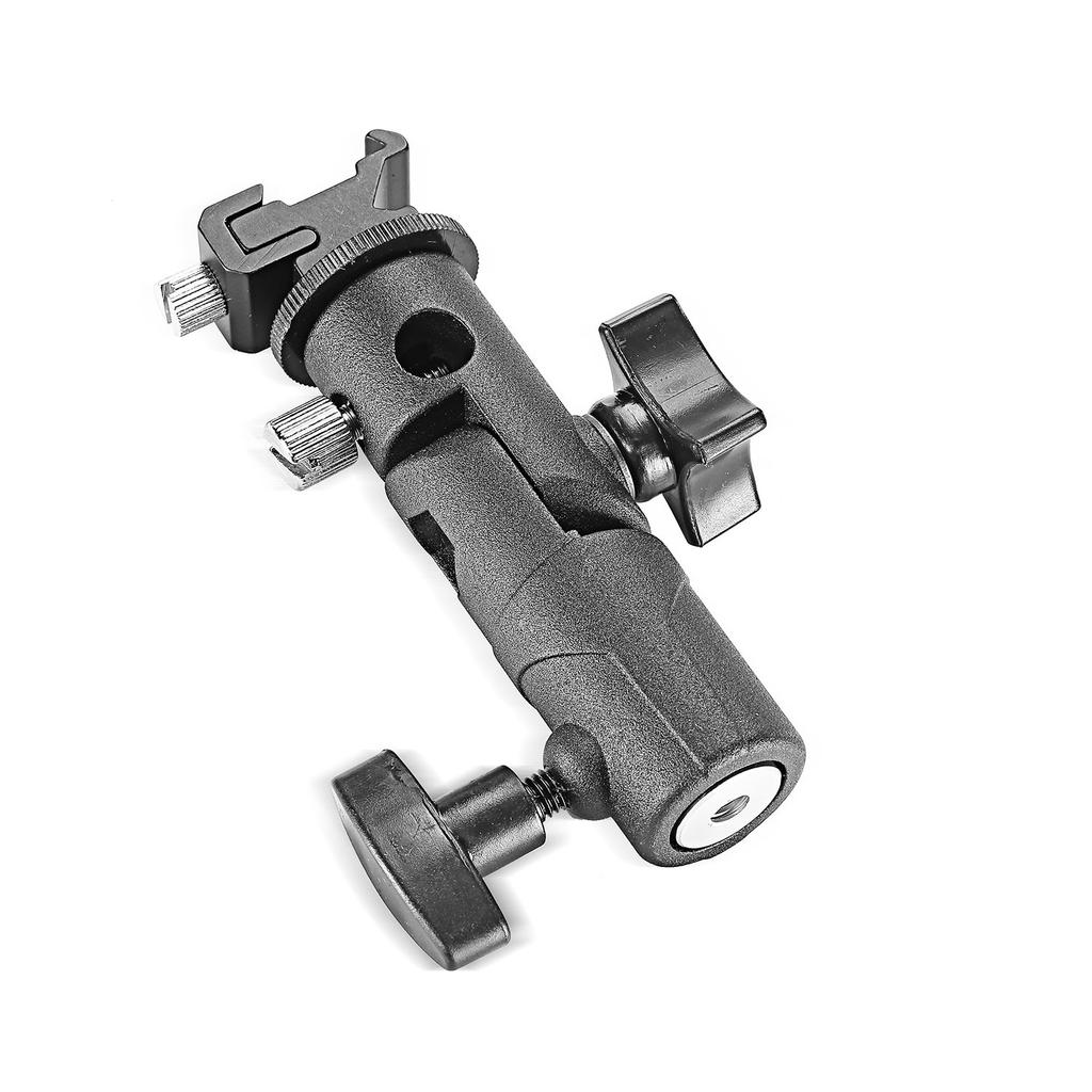 NEEWER Camera Flash with Umbrella Speedlight Light Stand Bracket Compatible with and other Lights E-Type Bracket, Universal, 180° Rotatable, Holder,