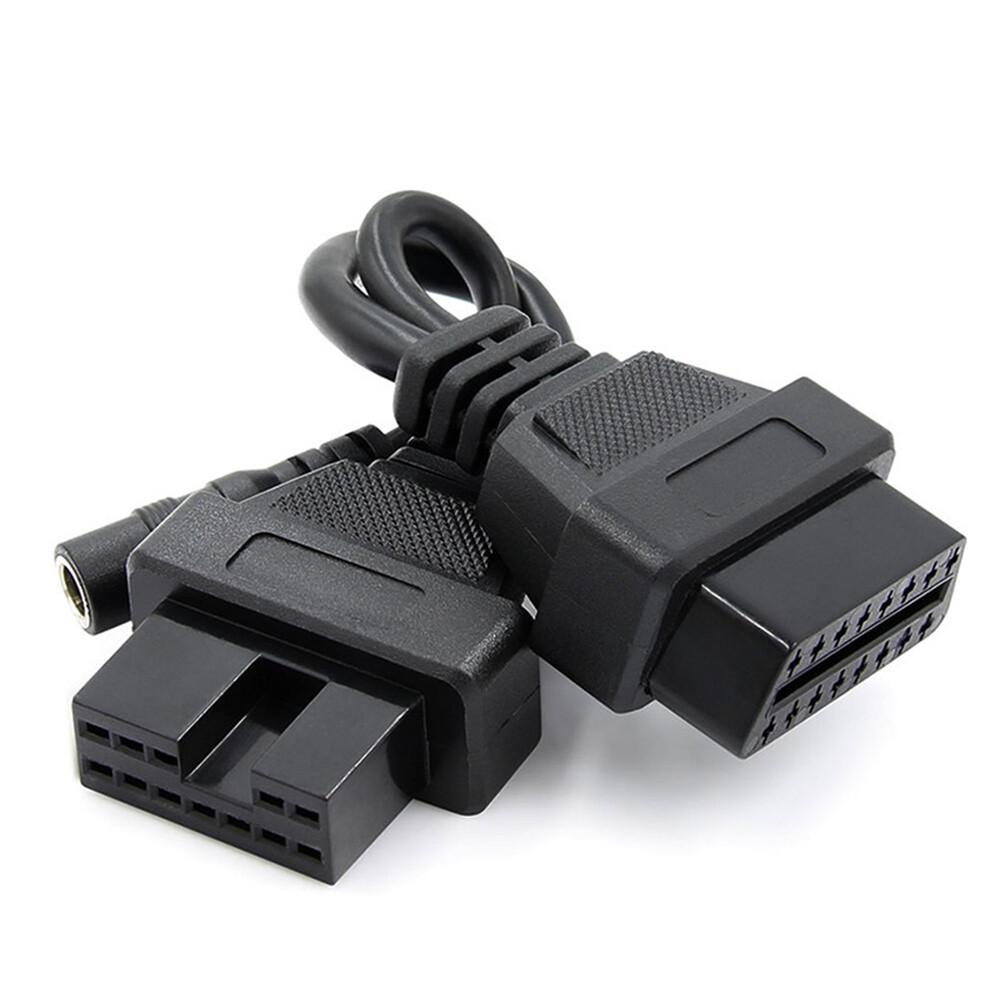 12 Pin OBD1 to 16 Pin OBD2 Diagnostic Adapter Cable Fit for Mitsubishi Hyundai 255683564091|