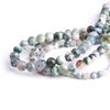 Natural Green Tree Agates Stone Beads Loose Spacer Agates Beads Charm For Jewelry Making Bracelet Necklace Needlework Accessorie