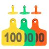 100Pcs Cow Ear Tag/Ear Tag Plier/Unloading Plier Copper Head With Number No.1-100  TPU Ear Tag Label Digital Sign Cow Sheep