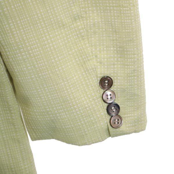 HYDROGEN Check Pattern tailored jacket L Green system skull button Men's Used