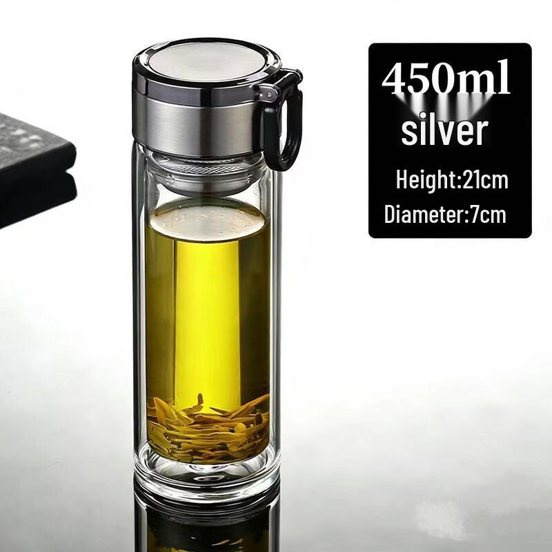 Yaoming Double-Walled Glass Tea Infuser Travel Mug