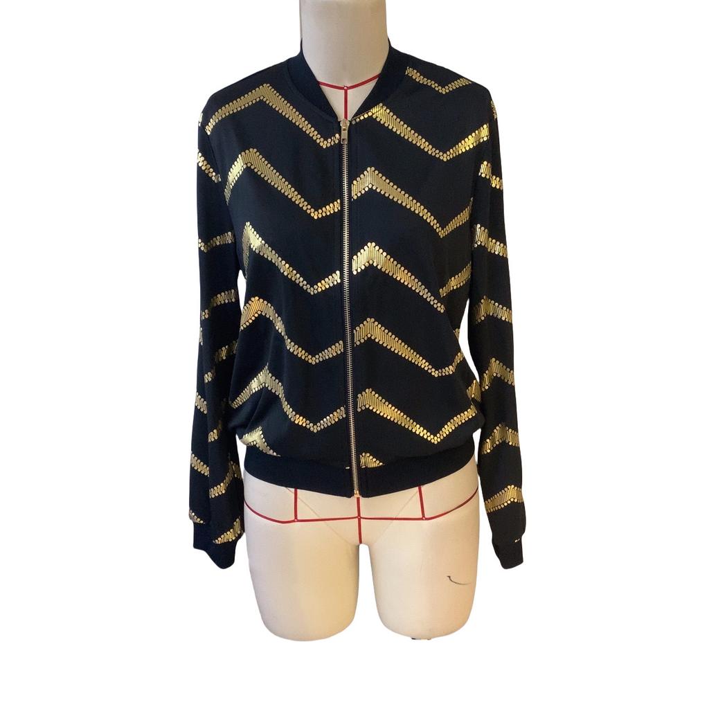 Spring Autumn Casual Ladies Long Sleeve Baseball Zip Jacket Coat