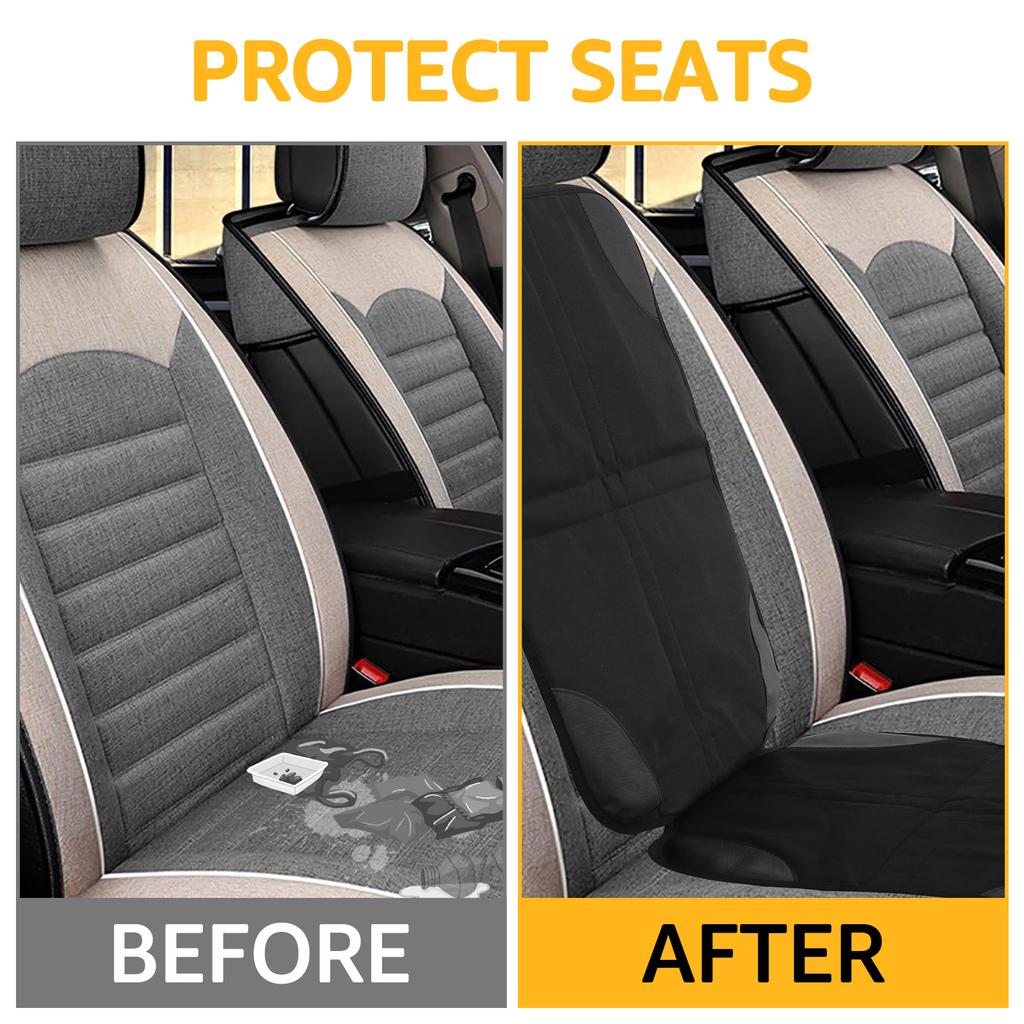 Car Seat Protector for Baby Waterproof Non-Slip Under Baby Car Seat Protector Mat with Mesh Storage Bag Child Car Seat Cushion