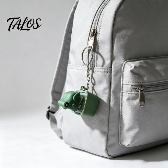 Talos Seagull Frog Sound Button Keychain, Creative Stress Relief Voice Toy with Animal Sounds & LED Light, Rechargeable Squeeze Fidget for Kids Adults