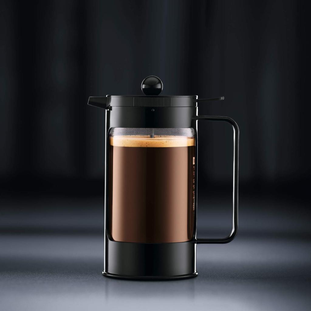 BODUM BEAN French Press Coffee Maker, 1L, Black, [Authentic], 1000ml, 11376-01