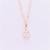 Exquisite Russian Purple Gold Zircon Round Zircon Earrings Rose Gold Colored Gold Fresh And Sweet Temperament Earrings