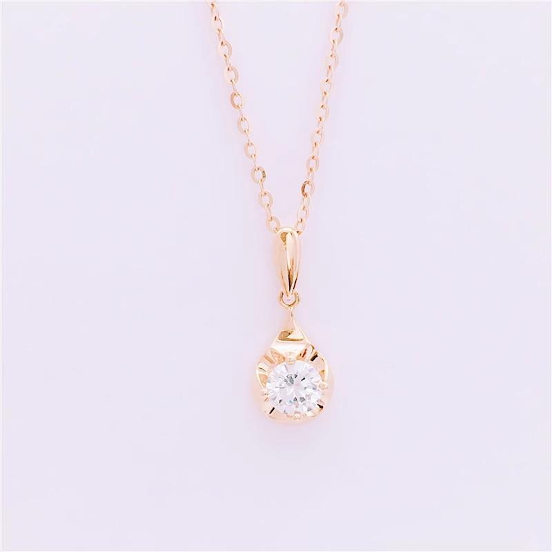 Exquisite Russian Purple Gold Zircon Round Zircon Earrings Rose Gold Colored Gold Fresh And Sweet Temperament Earrings