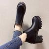 British style platform high-heeled Martin boots women's 2025 autumn and winter new fashion versatile comfortable thin thick heel women's boots