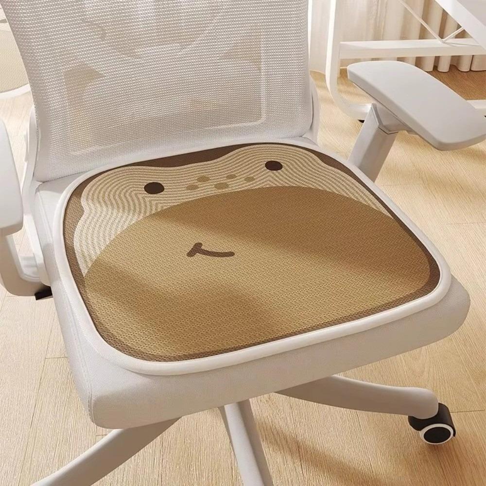 Cute Cartoon Pattern Ice Silk Seat Cushion Long Sitting Comfort Non-Slip Bottom Non-Slip Cool Mat Breathable Summer Chair Pad
