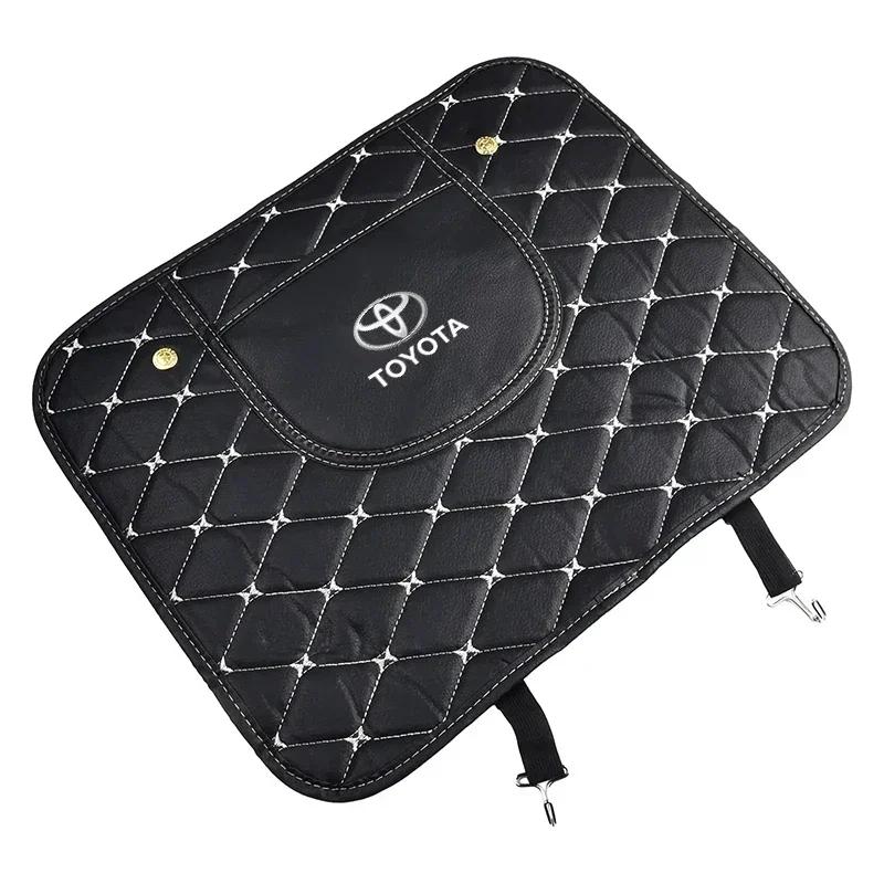 Car Seat Back Storage Protective Pad Prevent Kick Mat for Toyota Land Cruiser Camry Highlander Corolla Yaris Chr Auris RAV4