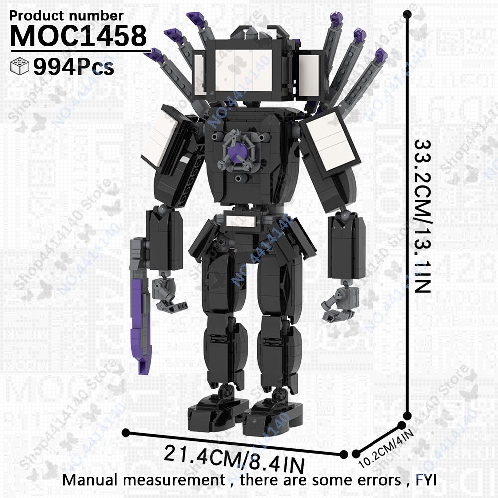 MOOXI Animeserie Skibidi Toalett Figurer Monitorfolk Lydmann Byggeklosser Modell MOC Kloss DIY Montessori Leke Barnegaver