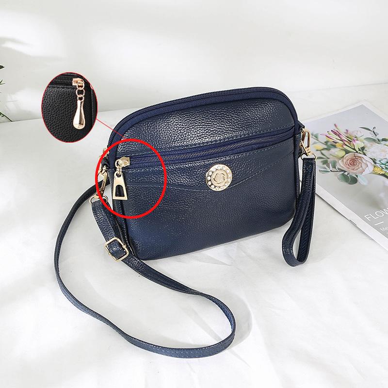 Wiosenna Mini Jednoramienna Wielowarstwowa Miękka Skórzana Przenośna Torba Kieszonkowa dla Kobiet