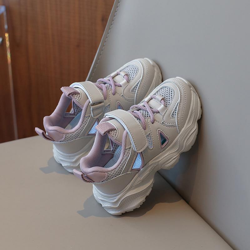 

Летние новые кроссовки для мальчиков и девочек, дышащая детская обувь для папы с одинарной сеткой, летние кроссовки для бега 40 фиолетовый