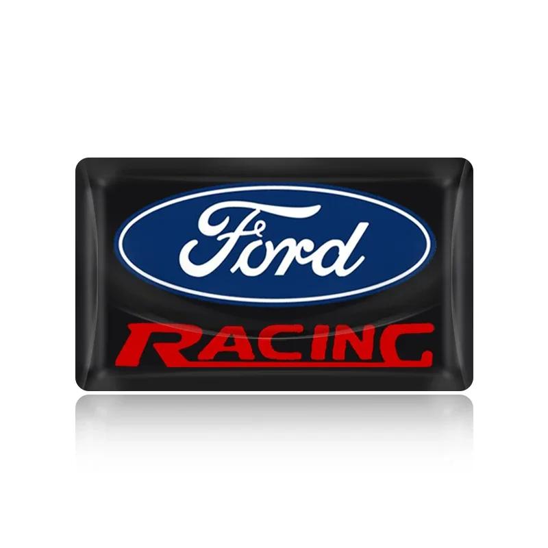 

Car Sticker Hot For Ford New 2/5/10Pcs Carbon Fiber Steering Wheel Car Emblem 3D Stickers For Ford Fiesta MK7 Mondeo MK4 ST Focu