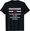 Ingenieur Ich diskutiere nicht - Lustiges sarkastisches Ingenieurgeschenk Unisex T-Shirt