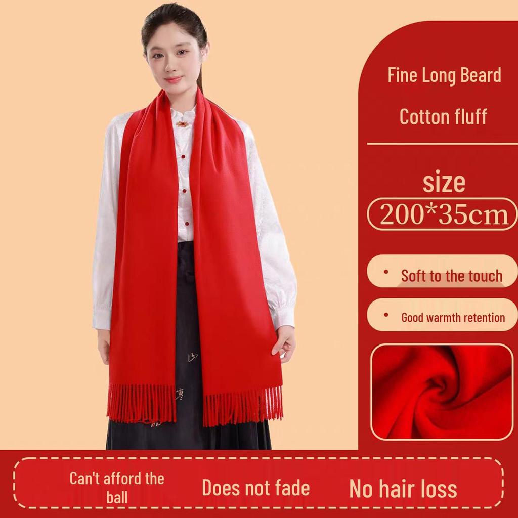 Customizable Logo Chinese Red Scarf for Company Events and Annual Meetings