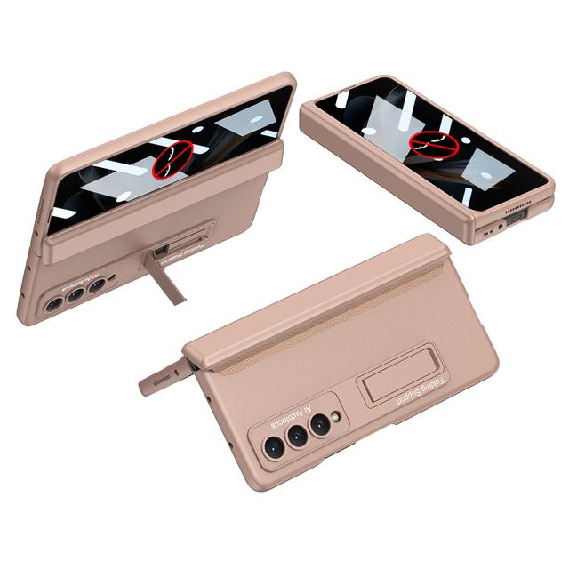 For Samsung Galaxy Z Fold 4 Case With Anti -Peek Glass Magnetic Hinge Anti -Knock Hard Cover For Galaxy Z Fold4 Bracket Case