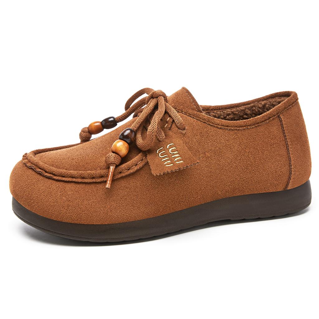 New Retro Cotton Shoes for Women's Season, Lace-up Casual Shoes and Fashionable Headband Shoes