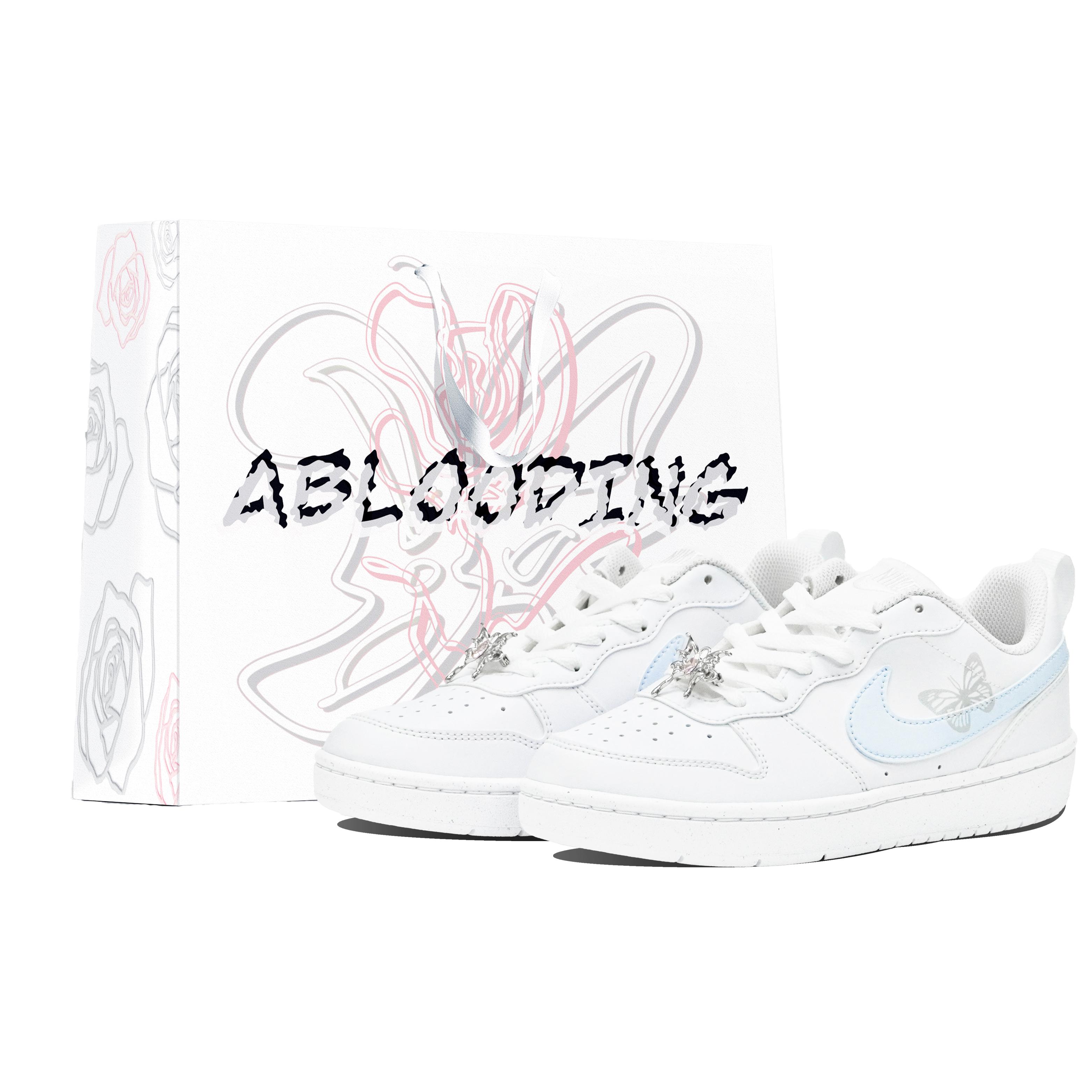 

Nike Court Borough Low top Skateboard Shoes GS Blue BQ5448-100(Team14-BQS-Box) 35.5